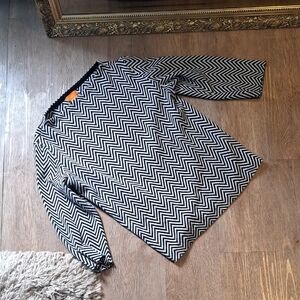 Joe Fresh Black and White Chevron Knit